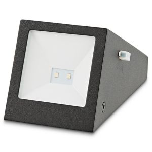 Image of Blooma Plevna Black Solar-powered LED External Brick Wall light