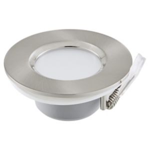 Image of Blooma Boze Brushed Silver effect Mains-powered Neutral white LED Wall light