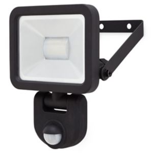 Blooma Weyburn Black Mains-Powered Cool White Outdoor Led Pir Motion Sensor Floodlight 800Lm