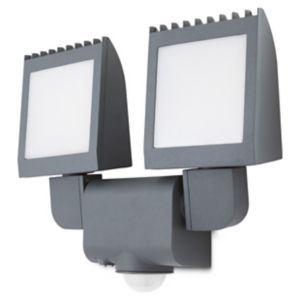 Image of Blooma Parksville Matt Charcoal grey LED PIR Motion sensor Outdoor Wall light