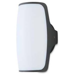 Image of Blooma Thorne Matt Charcoal grey Mains-powered LED Outdoor Bulkhead Wall light 700lm