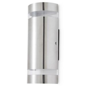 Image of Blooma Standstead Silver effect Mains-powered LED Outdoor Wall light 950lm