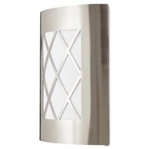 Image of Blooma Chambly Brushed Silver effect Mains-powered Halogen Outdoor Wall light