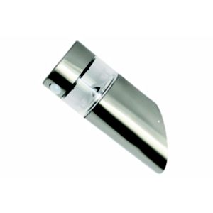 Image of Blooma Kiana Non adjustable Gloss Silver effect Solar-powered LED Outdoor Cylinder Wall light