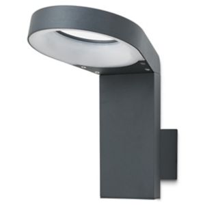 Image of Blooma Delson Matt Charcoal grey Mains-powered LED Outdoor Wall light 330lm