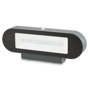 Image of Blooma Noorvik Non adjustable Matt Black Solar-powered LED Outdoor Wall light