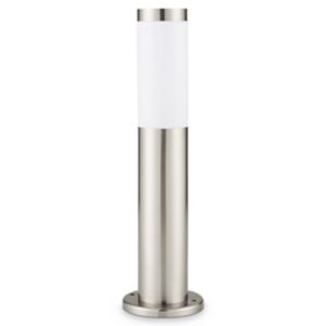 Image of Blooma Hollis Brushed Silver effect Mains-powered Halogen Post light