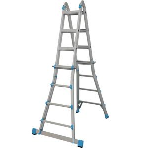 Image of Mac Allister 3-way 16 tread Folding Combination Ladder