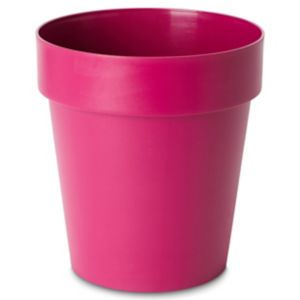 Image of Nurgul Glazed Pink Plastic Plant pot (Dia)30cm