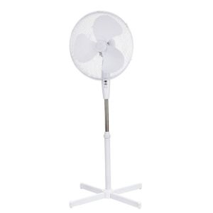 White 16" 40W Pedestal Fan