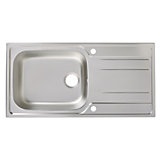 Franke Ascona Polished Stainless Steel 1 Bowl Sink Drainer