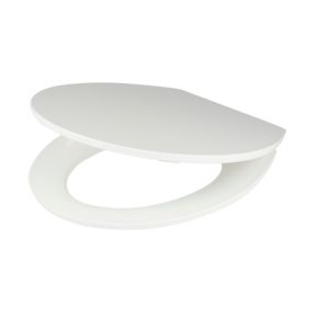 Image of Cooke & Lewis Changi White Top fix Soft close Toilet seat