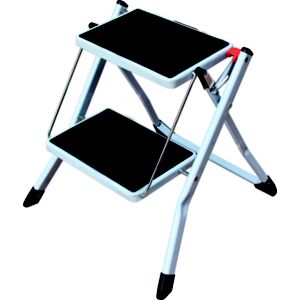 Image of 2 tread Plastic & steel Foldable Step stool (H)0.44m