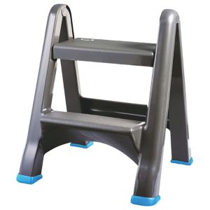 Image of Mac Allister 2 tread Plastic Foldable Step stool (H)0.63m