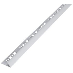 Image of Diall White PVC Round External edge tile trim 9mm