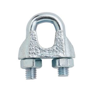 Image of Diall Zinc-plated Steel Wire rope clamp (L)90mm Pack of 2