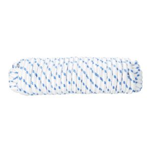 Image of Diall White & blue Polypropylene Braided rope (L)0.75m (Dia)10mm