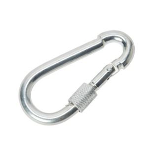 Image of Diall Zinc-plated Steel Screwed snap hook (L)60mm