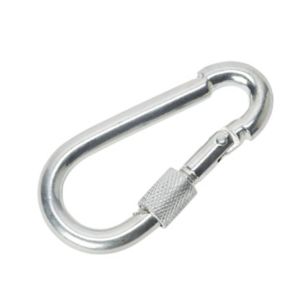 Image of Diall Zinc-plated Steel Screwed snap hook (L)80mm