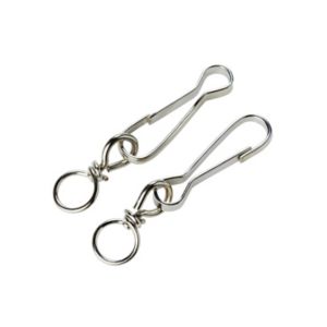 Image of Diall Nickel-plated Steel Swivel snap hook (L)60mm Pack of 2
