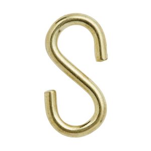 Image of Diall Brass-plated Steel S-hook Pack of 4