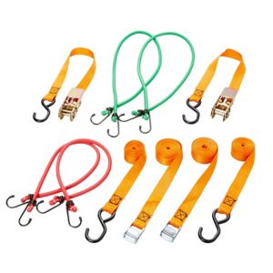 Image of Diall Ratchet tie down & hook Pack of 8