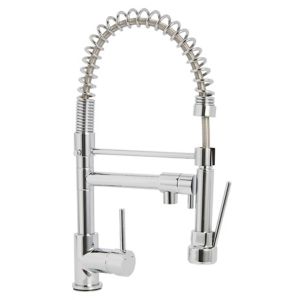 Image of Cooke & Lewis Bilbrough Chrome effect Kitchen Side lever spring neck Mixer tap