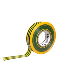 Image of Diall Green & yellow Electrical Tape (L)33m (W)19mm