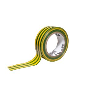 Image of Diall Green & yellow Electrical Tape (L)10m (W)19mm
