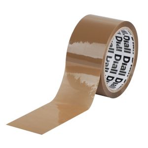 Image of Diall Brown Packing Tape (L)50m (W)50mm