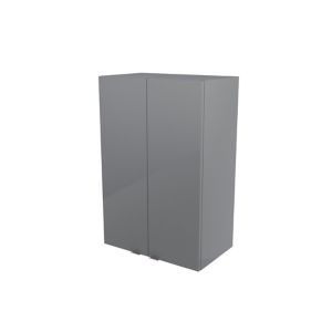 GoodHome Imandra Gloss Grey Deep Wall Cabinet (W)600mm (H)900mm