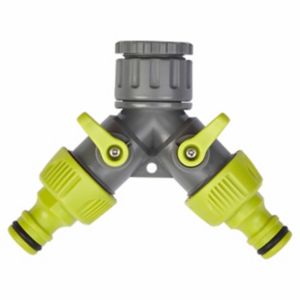 Image of Verve 2 in 1 Green & grey Tap connector (W)120mm