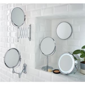 Image of Cooke & Lewis Harlech Round Bathroom Mirror (H)345mm (W)225mm