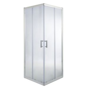 Image of Cooke & Lewis Onega Square Clear Shower Enclosure with Corner entry double sliding door (W)900mm (D)900mm