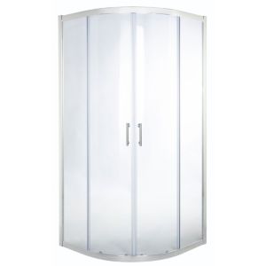Image of Cooke & Lewis Onega Quadrant Clear Shower Enclosure with Corner entry double sliding door (W)900mm (D)900mm