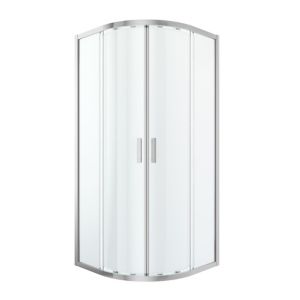 Image of GoodHome Beloya Quadrant Clear Shower Enclosure with Corner entry double sliding door (W)900mm (D)900mm