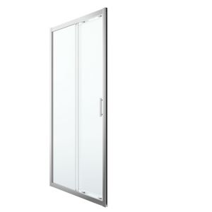 Image of GoodHome Beloya Clear 2 panel Sliding Shower Door (W)1000mm