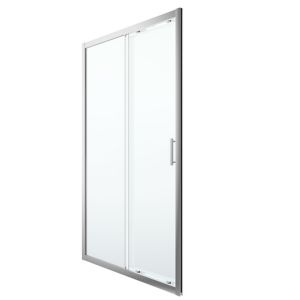 Image of GoodHome Beloya Clear 2 panel Sliding Shower Door (W)1200mm