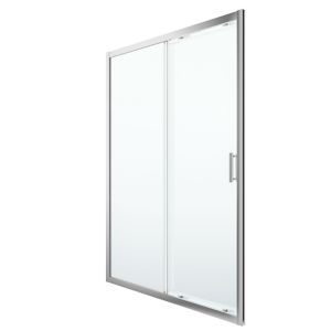 Image of GoodHome Beloya Clear 2 panel Sliding Shower Door (W)1400mm