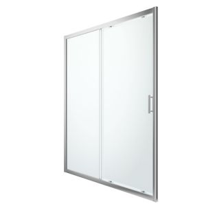 Image of GoodHome Beloya Clear 2 panel Sliding Shower Door (W)1600mm