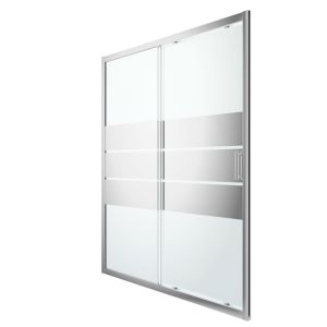 Image of GoodHome Beloya Mirror 2 panel Sliding Shower Door (W)1600mm