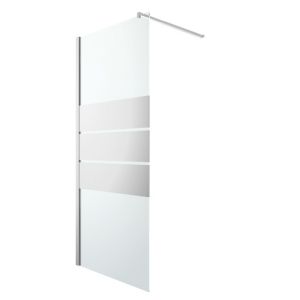 Image of GoodHome Beloya Mirror glass Walk-in Shower Panel (H)1950mm (W)800mm