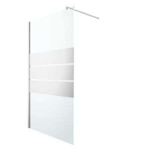 Image of GoodHome Beloya Mirror glass Walk-in Shower Panel (H)1950mm (W)1275mm