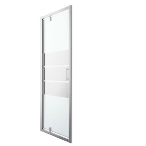 Image of GoodHome Beloya Mirror Pivot Shower Door (W)760mm