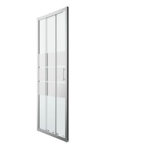 Image of GoodHome Beloya Mirror 3 panel Sliding Shower Door (W)760mm