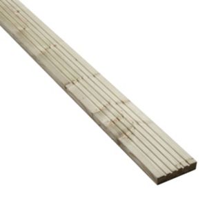 Image of GoodHome Madeira Green Spruce Deck board (L)2.4m (W)120mm (T)24mm
