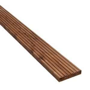 Blooma Nevou Premium Brown Spruce Deck Board (L)4.8M (W)144mm (T)27mm