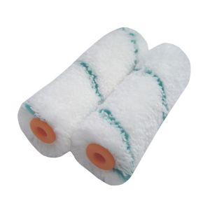 Image of Diall Microfibre Mini Roller sleeve Pack of 2