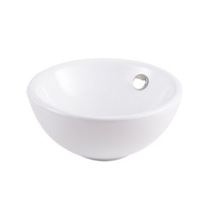 Image of GoodHome Blanca Round Counter-mounted Counter top Basin