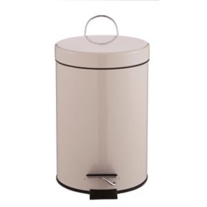 Image of Cooke & Lewis Diani Pebble Stainless steel Round Bathroom pedal bin 3L